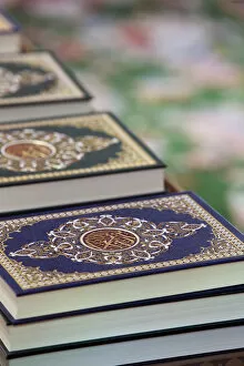 Foreground Focus Gallery: Detail of copies of The Koran inside Sheikh Zayed Grand Mosque, Abu Dhabi