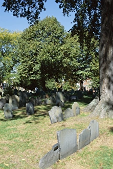 Graveyards Prints: Copps Hill Burial Ground dating from 1660
