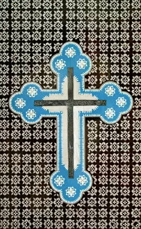 Coptic cross, Wadi Natroun, Egypt, North Africa, Africa
