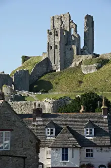 Roofs Prints: Corfe Castle, built under the instructions of William the Conquerer, Dorset
