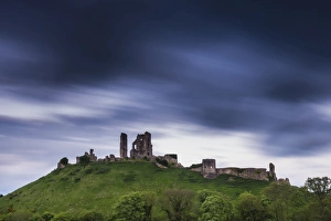 Corfe Prints: Corfe Castle at night, Corfe, Dorset, England, United Kingdom, Europe