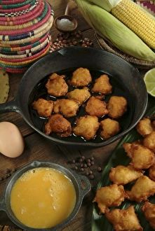 Fried Prints: Corn fritters, Cuba, West Indies, Central America