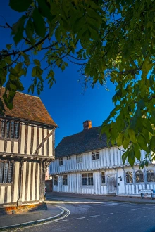 Lavenham Prints: Corner of Water Street and Lady Street, Lavenham, Suffolk, England, United Kingdom
