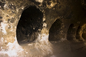 Afgani Prints: Corridor off which are monks living quarters