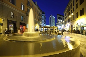 Milan Prints: Corso Como at dusk, Milan, Lombardy, Italy, Europe