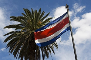 Nationalism Prints: Costa Rican Flag, San Jose, Costa Rica