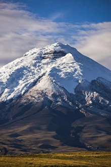 Ice Formation Prints: Cotopaxi Volcano glacier covered 5897m summit, Cotopaxi National Park, Cotopaxi Province