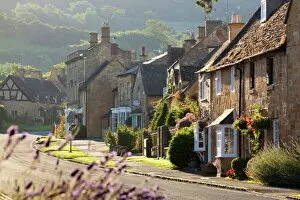 Mist Collection: Cotswold cottages, Broadway, Worcestershire, Cotswolds, England, United Kingdom, Europe