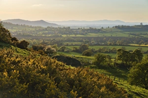 Cotswolds Prints: Cotswold landscape with view to Malvern Hills, near Winchcombe, Cotswolds, Gloucestershire