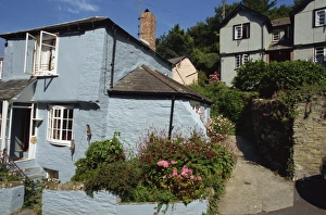 Cottages, Bodinnick, Cornwall, England, United Kingdom, Europe