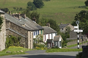 Lane Prints: Cottages in the centre of Hesket Newmarket