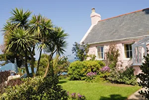 Island Life Prints: Cottage's garden, Herm island