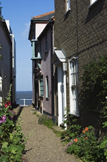 Suffolk Prints: Cottages and sea, Southwold, Suffolk, England, United Kingdom, Europe