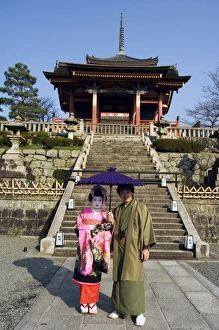 Posturing Prints: Couple holding parasol