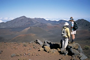Bare Prints: Couple on rim of Haleakala volcano