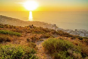 2 People Prints: Couple watching sunset over Bantry Bay from Signal Hill