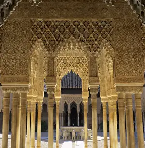 Moorish Prints: Court of the Lions, Alhambra Palace