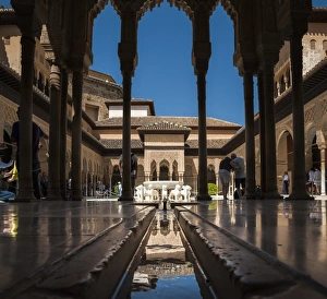 Court of the Lions, Alhambra, UNESCO World Heritage Site, Granada, Province of Granada