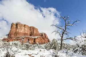 Sedona Gallery: Courthouse Butte after a snow storm near Sedona, Arizona, United States of America