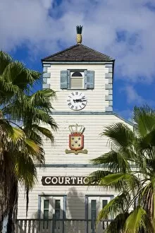 Time Collection: The Courthouse in the Dutch capital of Philipsburg, St. Maarten, Netherlands Antilles
