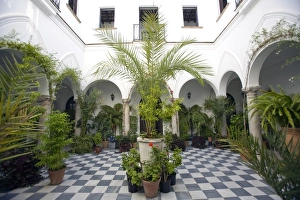 Images Dated 22nd July 2008: Courtyard, Arcos de la Frontera, one of the white villages, Andalucia, Spain, Europe