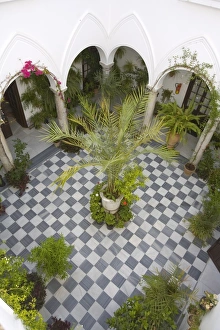 Images Dated 22nd July 2008: Courtyard, Arcos de la Frontera, one of the white villages, Andalucia, Spain, Europe