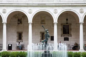 Fountains Prints: Courtyard of Boston Public Library, Copley Square, Boston, Massachusetts