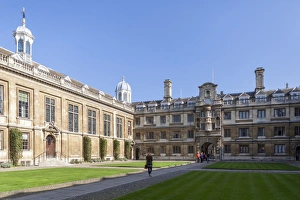 The courtyard, Clare College, Cambridge, Cambridgeshire, England, United Kingdom, Europe