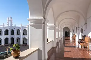 Support Prints: Courtyard and corridor inside neo-classical Church and Monastery of San Felipe Neri