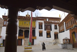 Gompa Prints: Courtyard of the monastery of Likir
