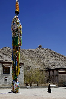 Gyangze Prints: Courtyard in Palcho Monastery, Gyantse, Tibet, China, Asia