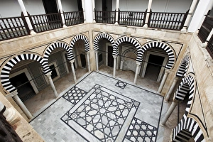 Mausoleum Prints: Courtyard of the Sidi Abid al-Ghariani Mausoleum, Kairouan, Tunisia, North Africa, Africa