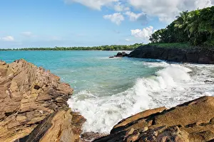 Guadeloupe Prints: Cove of Clugny, between Deshaies and Sainte-Rose, Basse-Terre, Guadeloupe