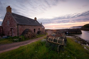 Lobster Pot Prints: Cove, East Lothian, Scotland, United Kingdom, Europe