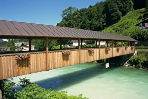 Covered Bridge Prints: Covered bridge and mountain stream