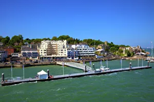 Cowes Prints: Cowes from the sea, Cowes, Isle of Wight, England, United Kingdom, Europe