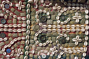 Bead Prints: Cowries, beads and buttons