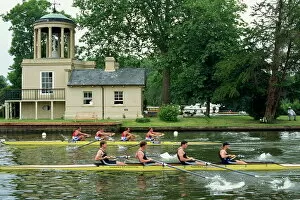 Thames Collection: Coxless fours on the course, Henley Royal Regatta, Oxfordshire, England