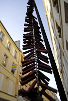 Wire Prints: Crackers at Chinese New Year celebration, Paris, Ile de France, France, Europe