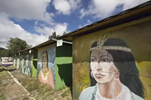 Central Highlands Prints: Craft shops for tourists near the chapel of La Balbanera which dates from 1534