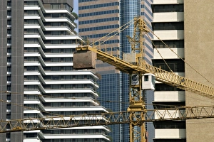 Cranes and buildings, Shanghai, China, Asia