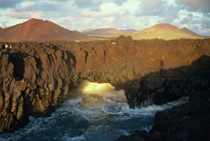 Surface Processes Prints: Crashing waves meet the lava fields, El Golfo, Lanzarote, Canary Islands