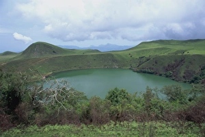 Crater lake at Manengouba, Western Cameroun, Cameroon, Africa Crater lake at Manengouba, Western Cameroun, Cameroon, Africa