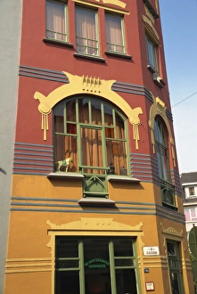 Ghent Prints: Creative painting, Patershol district, Ghent, Belgium, Europe