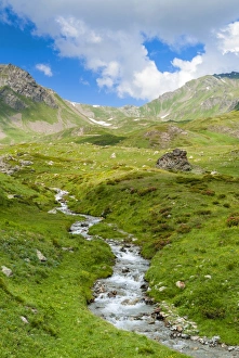 Aosta Valley Prints: Creek, Mont Fallere, Aosta Valley, Italian Alps, Italy, Europe