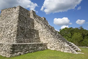 Yucatan State Prints: Crematorium Pyramid, Mayan Ruins