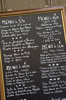 Menu Prints: Creperie, Rue Saint-Louis en l Ile, Ile Saint-Louis, Paris, France, Europe