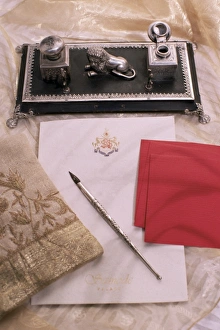 Small Number Of Objects Prints: Crest on stationery
