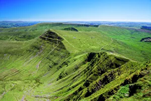 Rolling Landscape Prints: Cribyn, Brecon Beacons National Park, Powys, Wales, United Kingdom, Europe