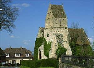 Normandie Prints: Cricqueboeuf church, Cricqueboeuf, Normandy, France, Europe